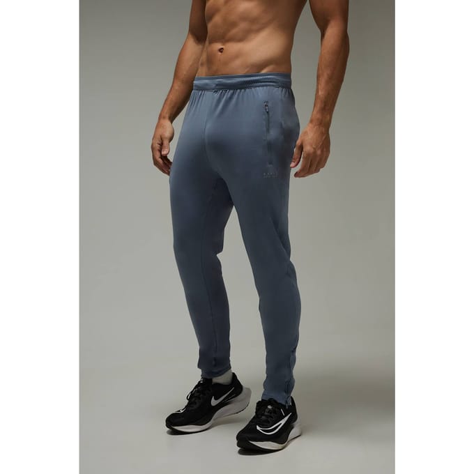 Heren Active Gym Essentials Stretch Tapered Jogger | Steel | Size Large