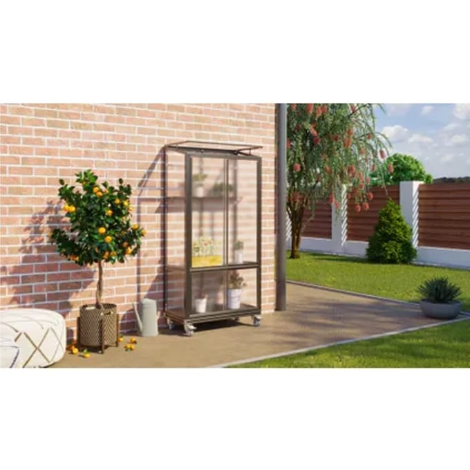 Vitavia Tuinkas Polis 350 - Polycarbonaat 4mm - Zwart - 81x43x168cm