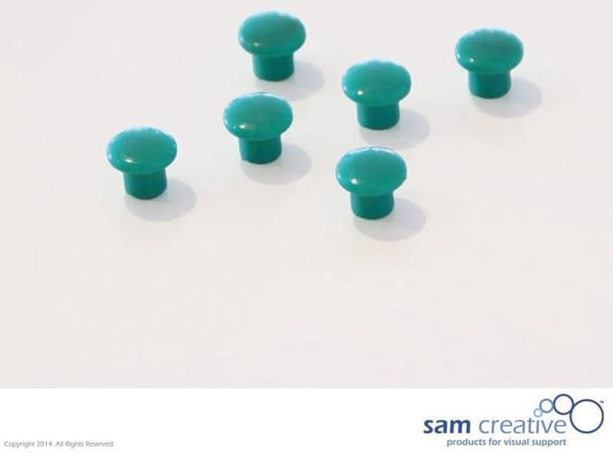 Sam Creative Whiteboard magneten - Set magneten - 10mm - Groen - Whiteboard