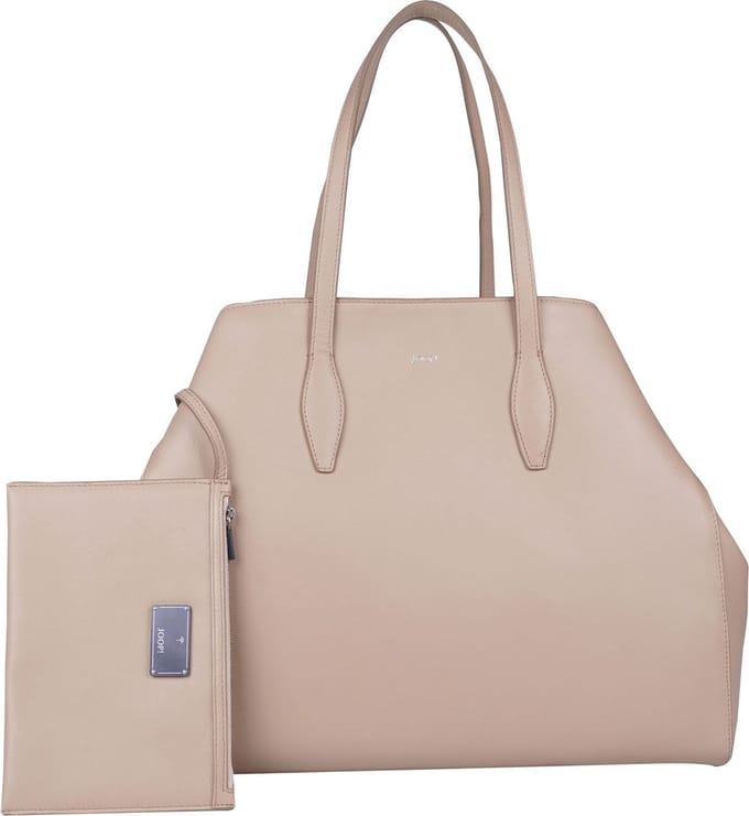 JOOP! Leren Schoudertas Sofisticato 1.0 Anela Shopper Beige