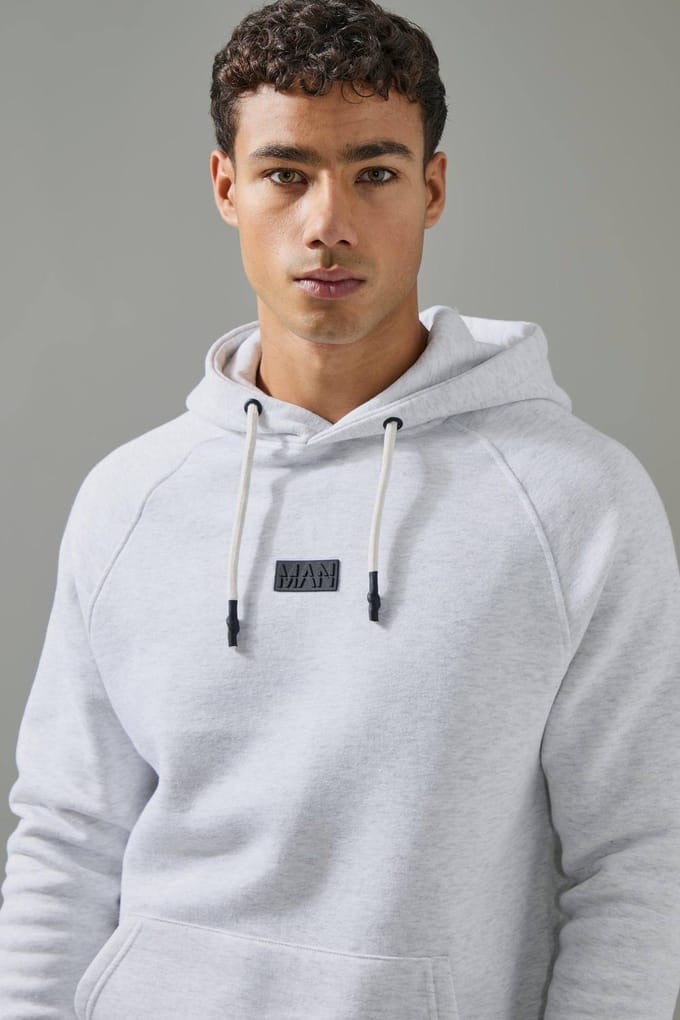 Regular Fit Man Active Hoodie & Jogger Tracksuit | Light Grey | Size Medium