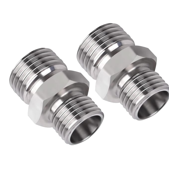 2 Pièces M14 vers M16 Raccord de Tuyau Adapté pour Mini-Pelle AGT Connecteur Fileté de Tuyau Hydraulique