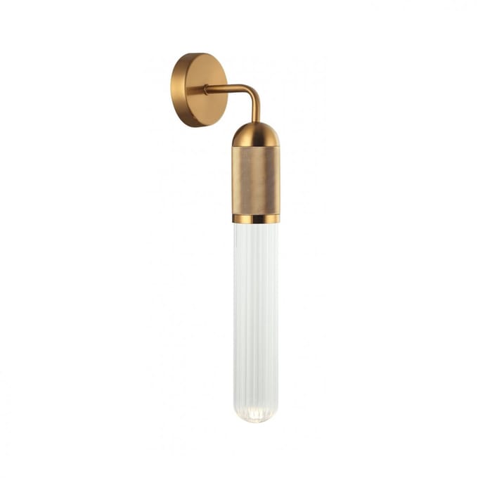 Kosilum - Hita - Wandlamp - Goud/Messing - Metaal en glas