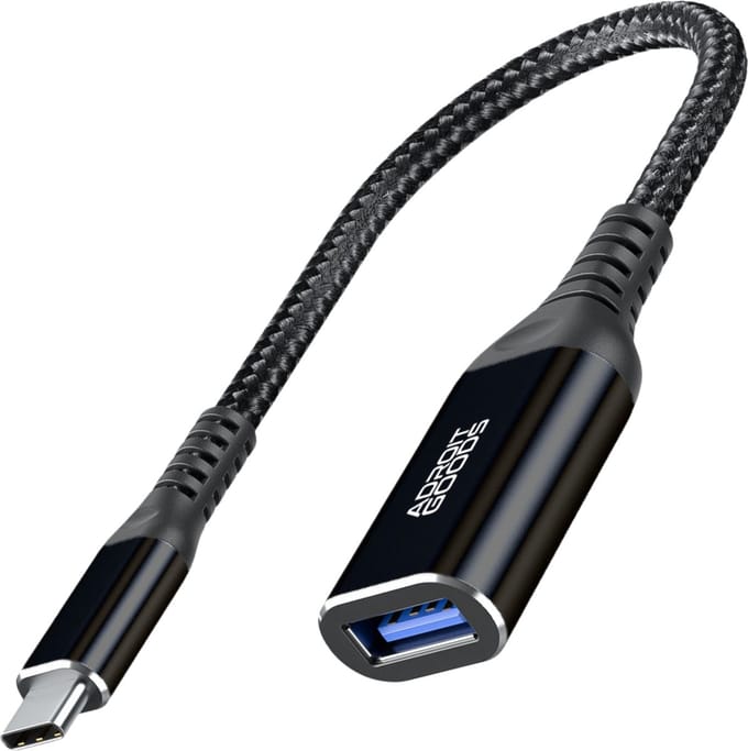 AdroitGoods USB-C naar USB-A adapter OTG Converter USB 3.0 - USB C to USB A HUB - Verloop - Zwart