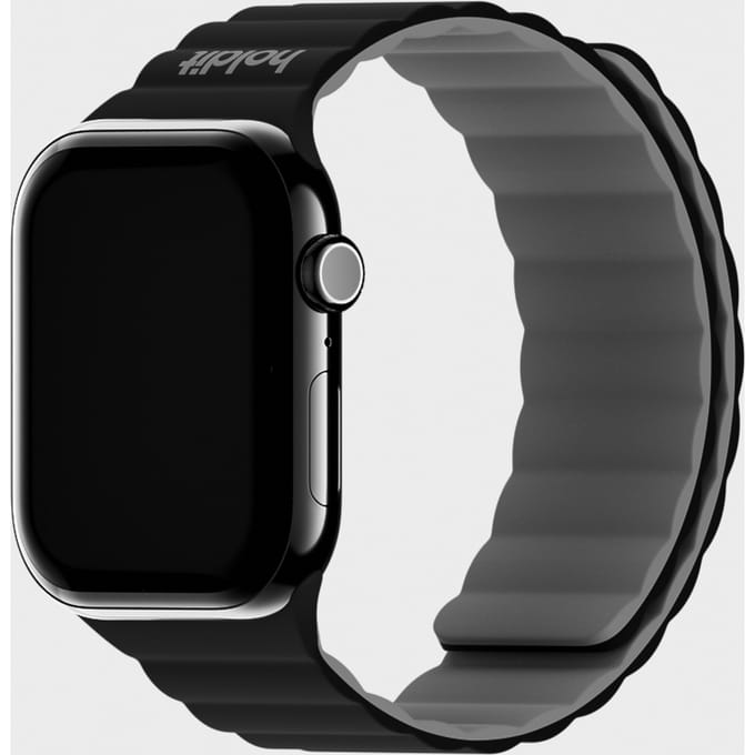 Holdit Siliconen bandje magneet voor de Apple Watch | 38/40/41/42 mm - Black / Grey