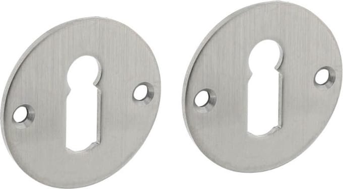 Intersteel Rozet met sleutelgat 42x2 mm rvs geborsteld