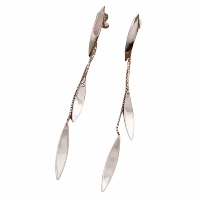 2-Delige -Zilveren-Lange oorbellen- Charme Bijoux