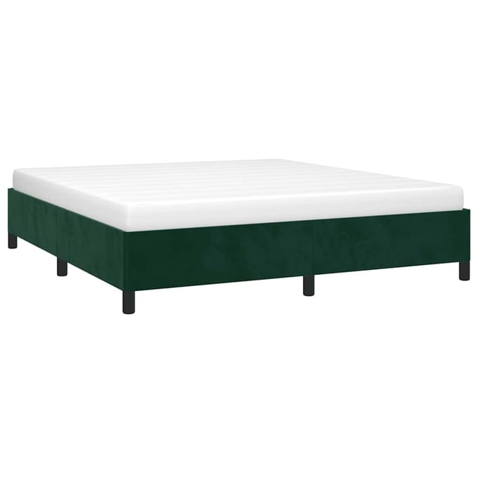 vidaXL - Bedframe - zonder - matras - 180x200 - cm - fluweel - donkergroen