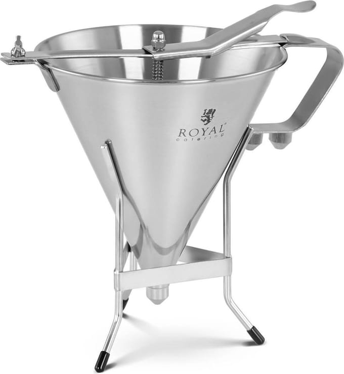 Vultrechter - 1.8 L - roestvrij staal - 3 vultips - Royal Catering