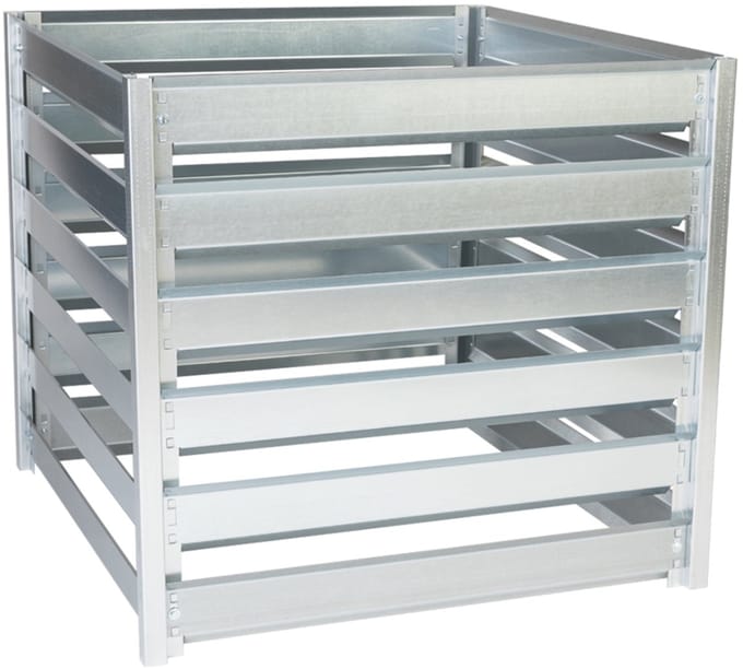 Timbela M800 - Compostbak Tuin Metaal - 704L - 91x91xH85 cm - Gegalvaniseerde