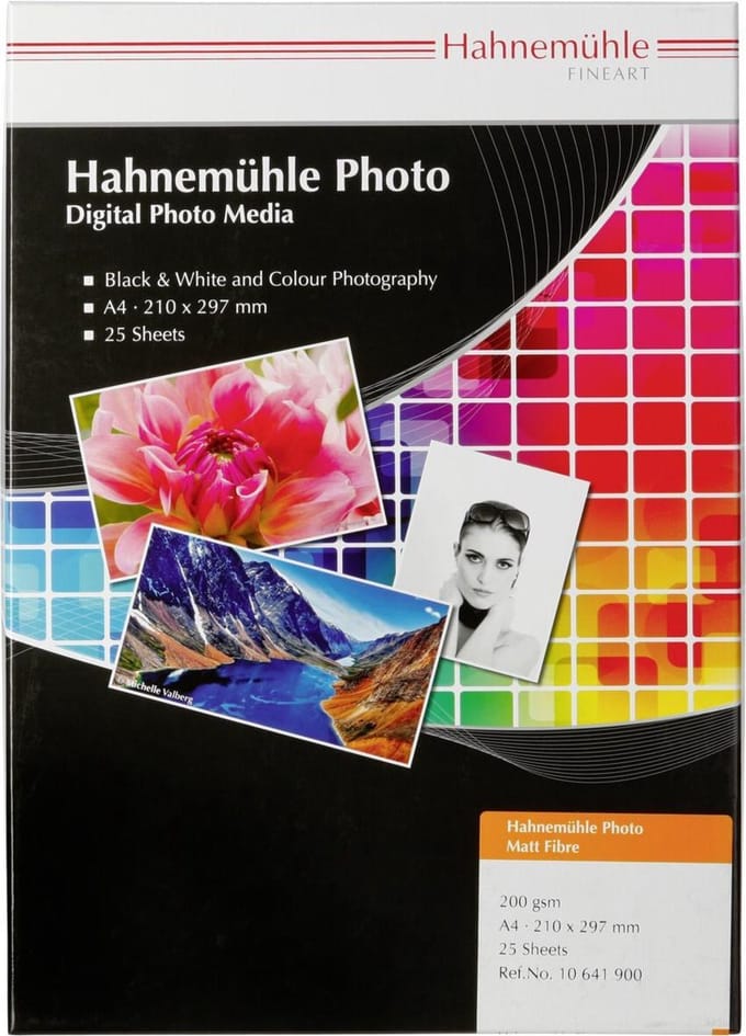 Hahnemühle Photo Mat Fibre A 4 warmwit 200 g 25 Vel