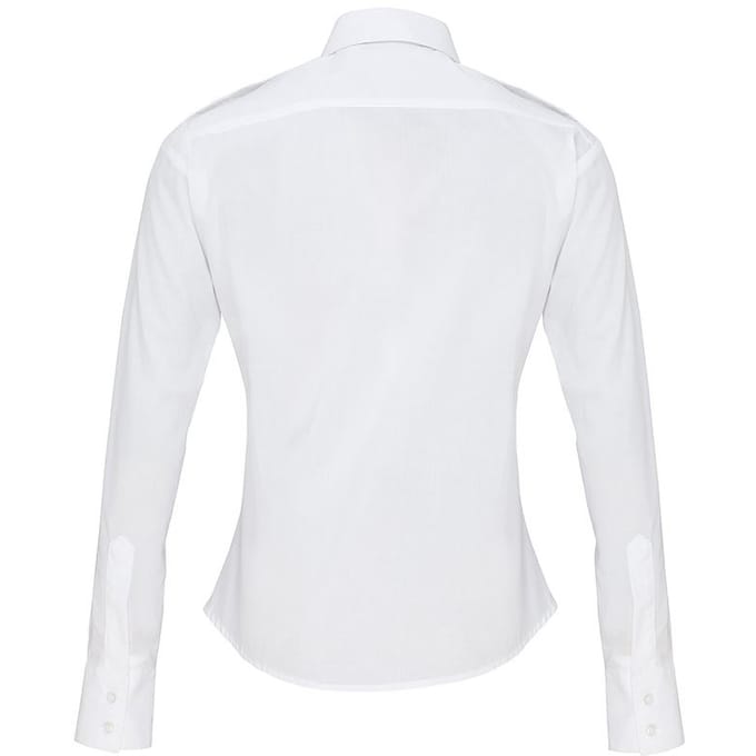 Premier Dames/dames Pilootshirt met lange mouwen (Wit)