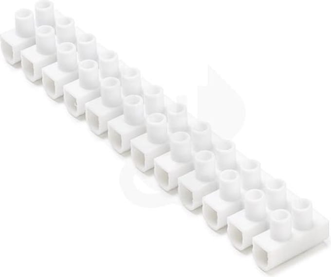 EDM Kroonstrip/Kroonstenen 2,5mm² - wit - 12 polen
