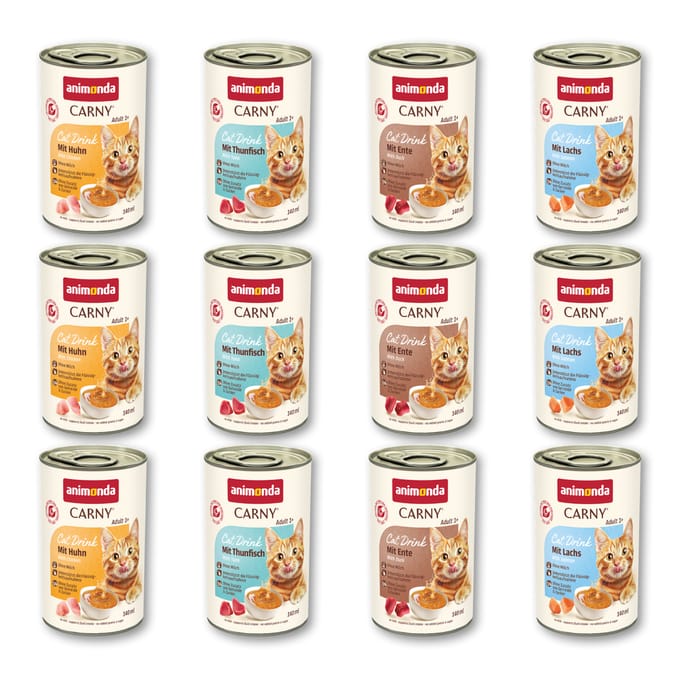 12x140ml animonda Carny Cat Drink Mix (4 soorten) kattenmelk