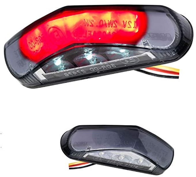 Motorfiets LED Achterlicht - E-getest Remlicht en Kentekenplaatverlichting