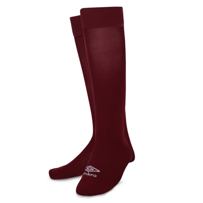 Umbro Primo voetbalsokken voor kinderen (Claret Rood/Wit)