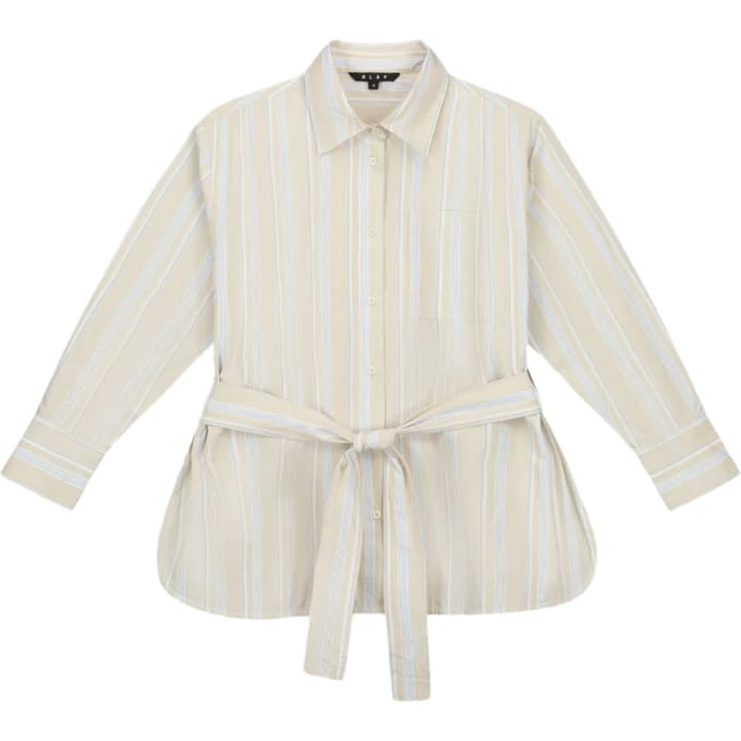 ØlÅf Stripe Tie Shirt Ls Blouses Blauw W200304