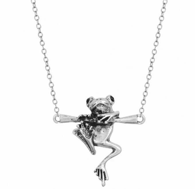 Ketting-Kikker-Schommel-Zilverkleur