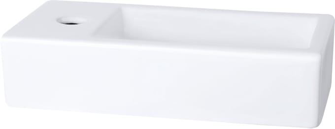 Differnz Helios fontein - links - 37.5 x 18.5 x 9 cm - keramiek - wit