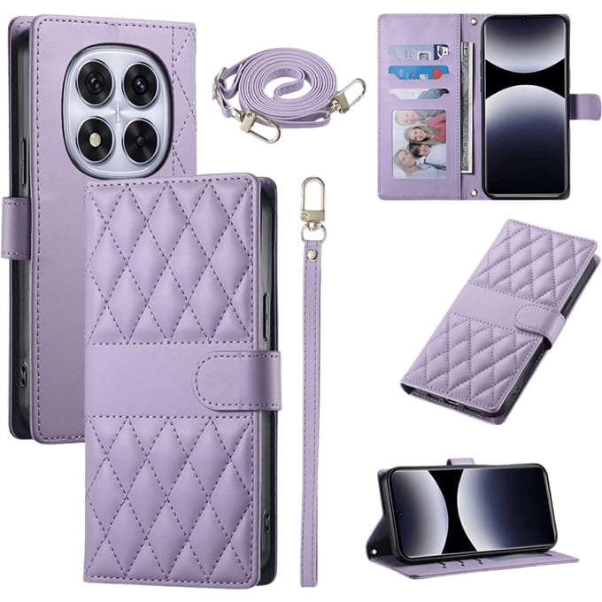 Comfycase Xiaomi Redmi Note 15 Pro Bookcase met Koord Paars