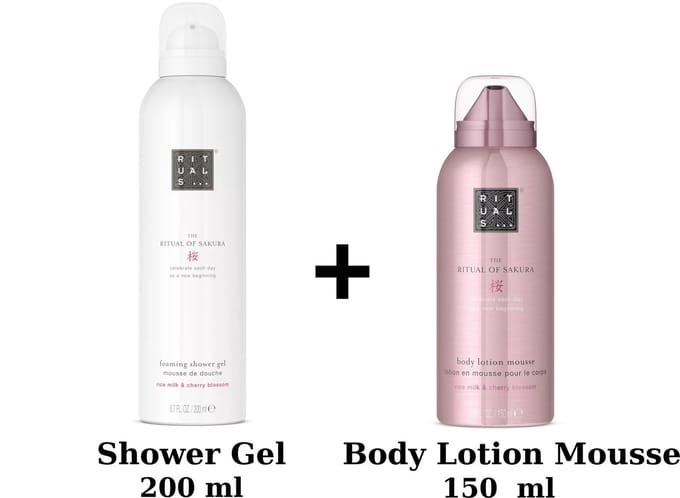 Rituals The Ritual of Sakura Combi set - Foaming Shower Gel 200 ml - Body Lotion Mousse 150 ml