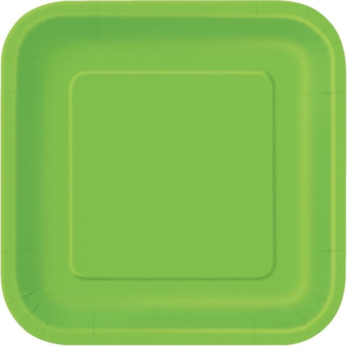 Borden Vierkant Lime Groen 23cm 14st
