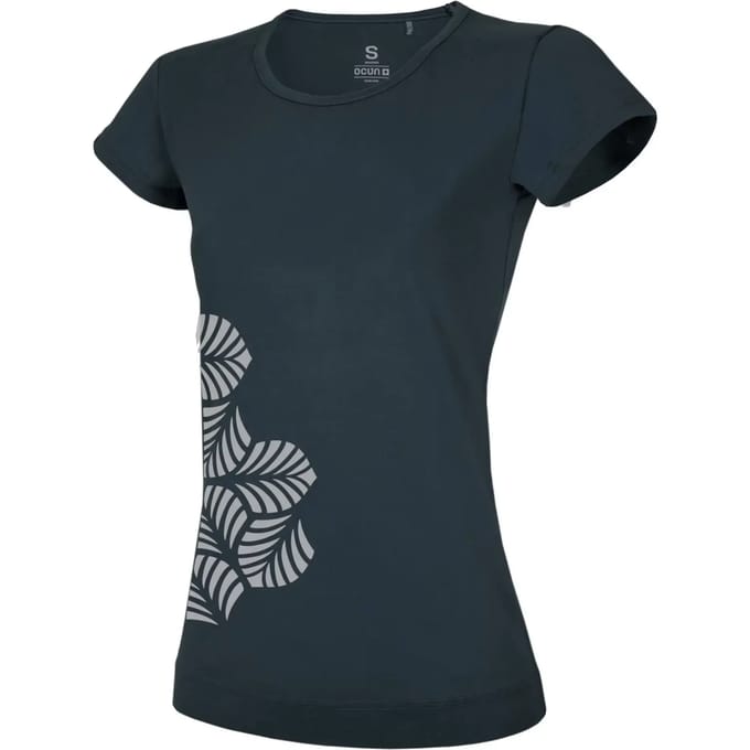 Ocun Leafs T-shirt Met Korte Mouwen Blauw S Vrouw