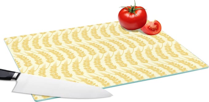 Glazen Snijplank - 39x28 - Graan - Patronen - Waves - Snijplanken Glas