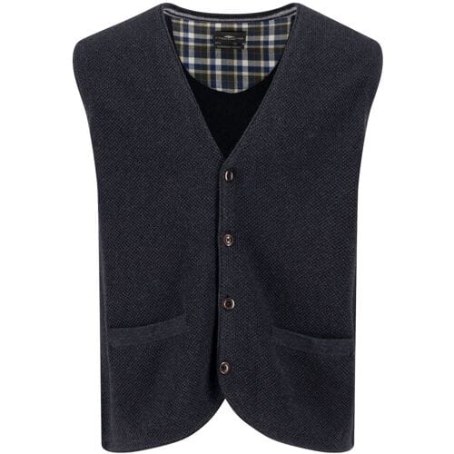 Fynch-Hatton Buttoned Vest Cotton Wool Charcoal / male