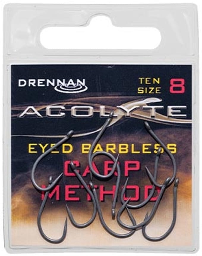 Drennan Acolyte Carp Method Eyed - Barbless (10 pcs) - Maat : 16