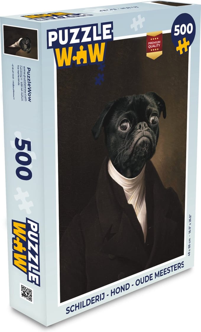 Puzzel Schilderij - Hond - Oude meesters - Legpuzzel - Puzzel 500 stukjes