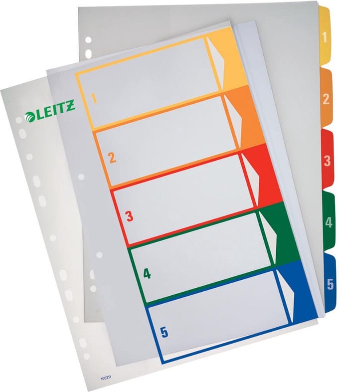 Leitz PC printbare Project Indexen 5 tabs 20 stuks