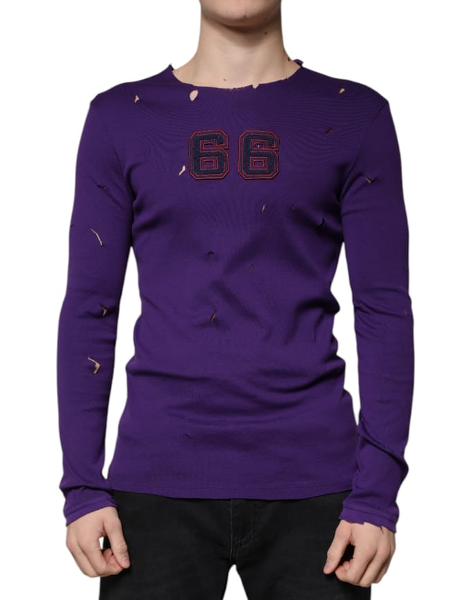 66 Gebreide Versleten T-shirt