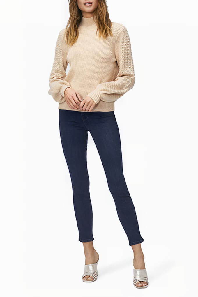 PAIGE Hoxton Ankle Ext Wb Dbl Btn Bells Maat: W23 | Skinny Jeans Outlet | Dames | Blauw