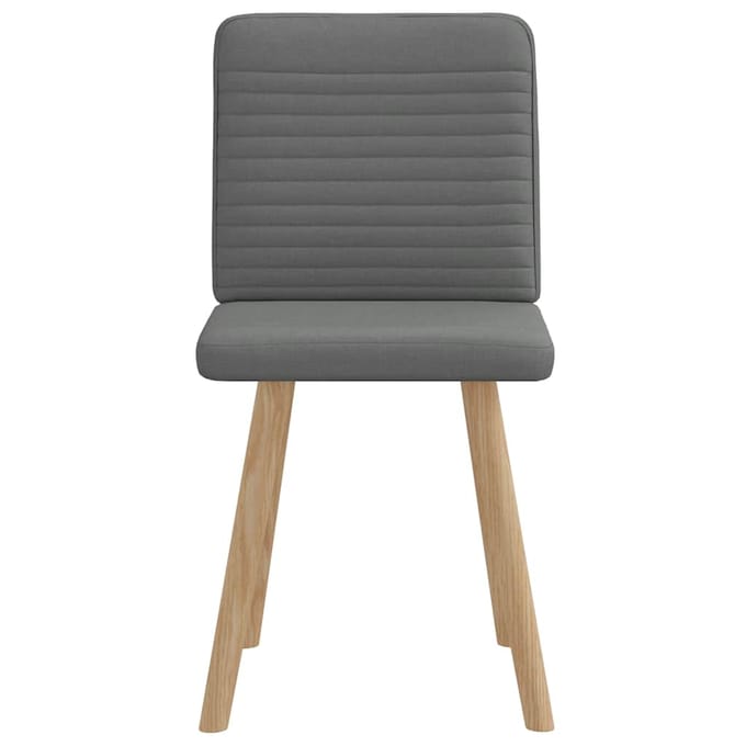 vidaXL - Eetkamerstoelen - 2 - st - stof - donkergrijs