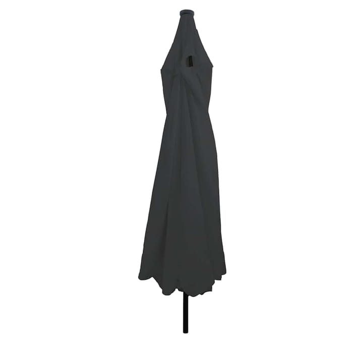 vidaXL - Tuinparasol - 395 - x - 395 - x - 245 - cm - Polyester - Rond - Antraciet