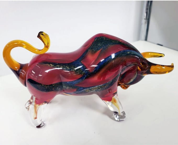 AL - Stier - Glaswerk - 25 x 15 cm