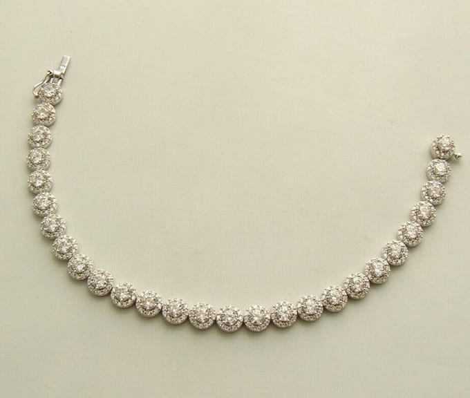 Wit gouden zirkonia armband