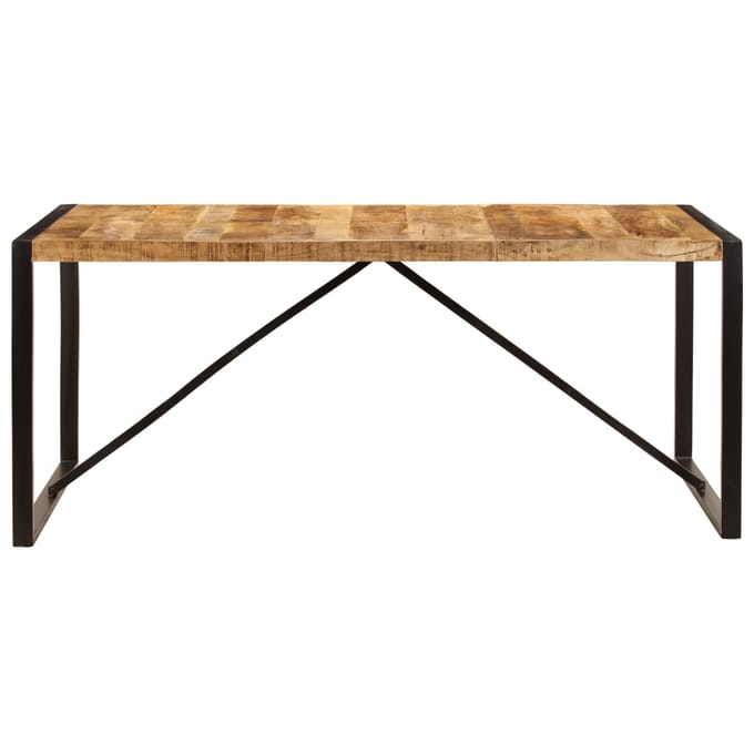 vidaXL - Eettafel - 180 - cm - massief - ruw - mangohout
