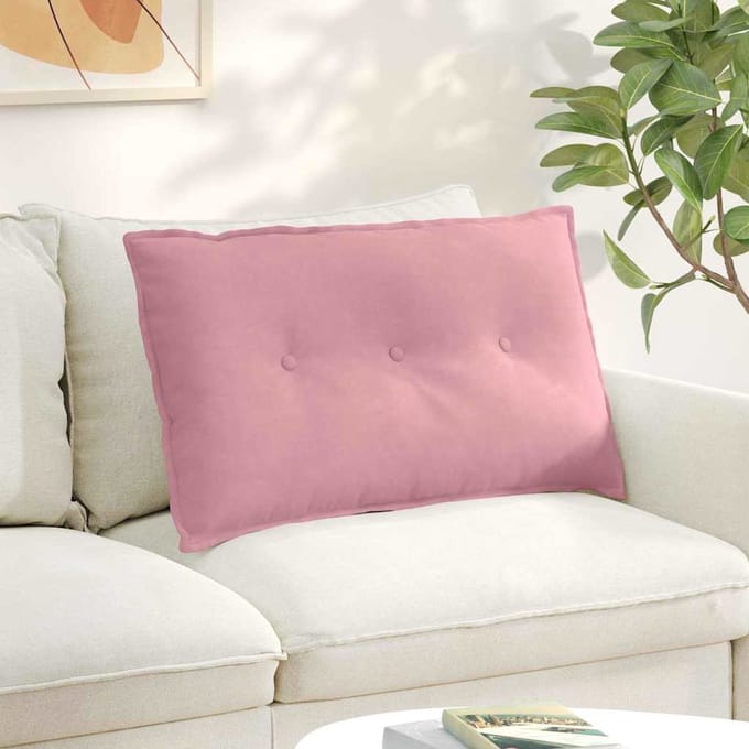 vidaXL - Rugkussen - Roze - 80 - x - 50 - cm - Corduroy - stof
