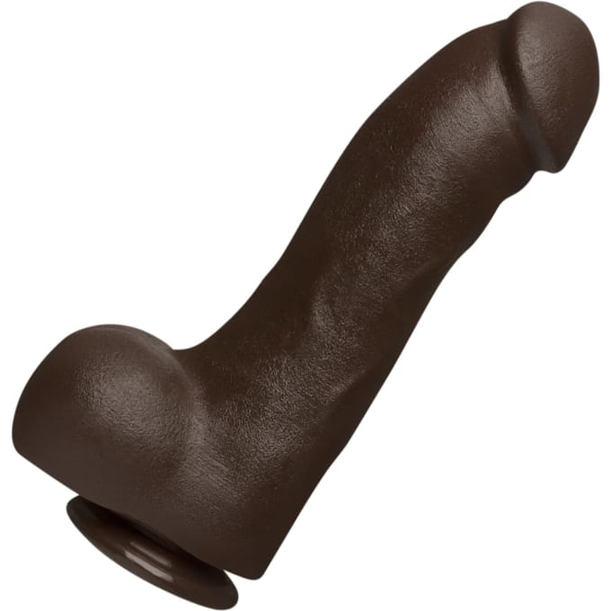 Doc Johnson Master D - Realistische FIRMSKYN Dildo met Ballen - 30 cm chocolate