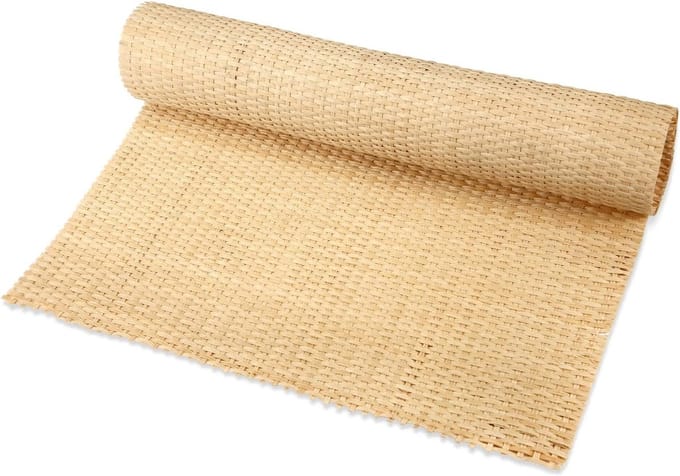 Natuurlijke Riet Webbing Rol 1x0.4m voor Caning Projecten, DIY Ambachten en Meubelbekleding