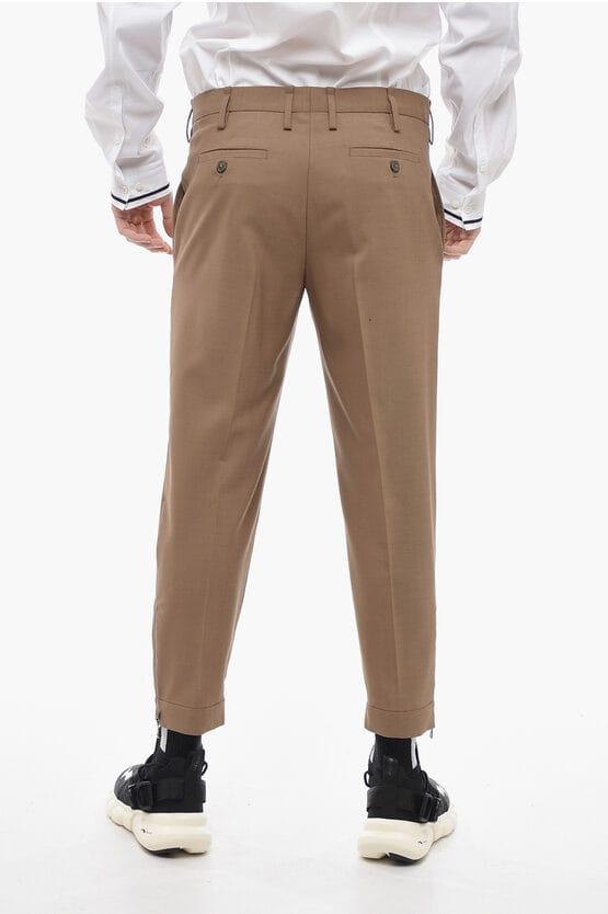 Slim Fit JAMIE-broek met enkelrits in bruin