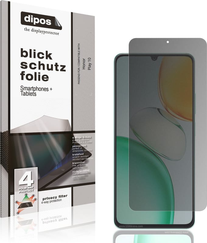 dipos – Matte Privacy Screenprotector geschikt voor Honor Play 10 | Anti-Spy Beschermfolie