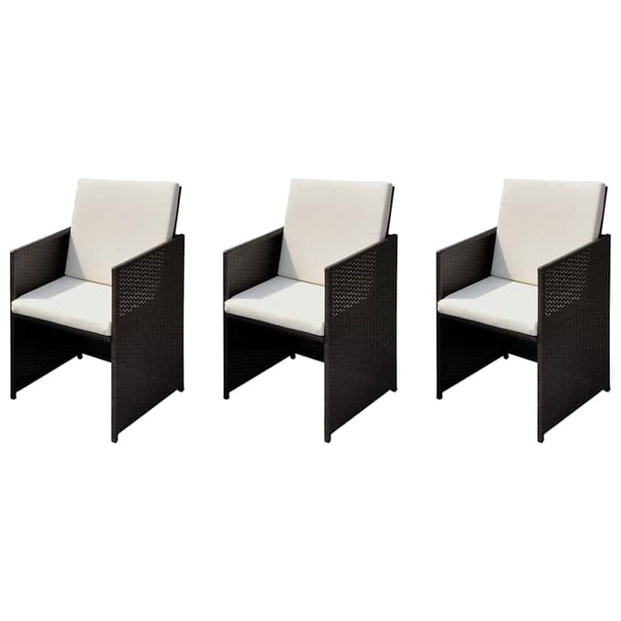 vidaXL - Tuinstoelen - Bruin - Poly - rattan