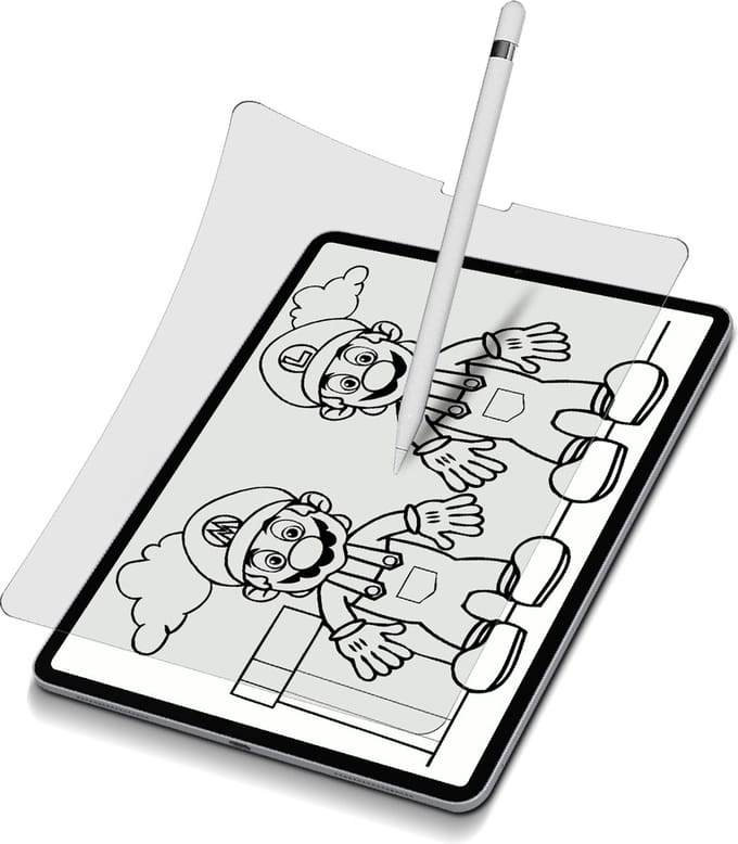 Avizar Screenprotector Geschikt voor iPad Pro 11 en Air - Paper Feeling, Transparant