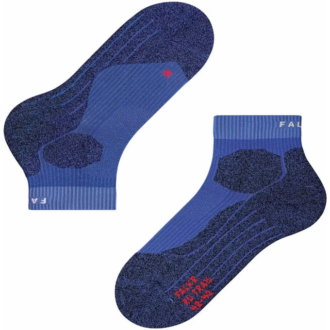FALKE RU Trail anti-blaar functioneel materiaal hardloopsokken heren blauw - maat 46-48