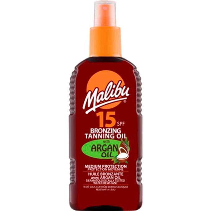 Malibu Bruiningsolie Arganolie SPF 15 - 200ml