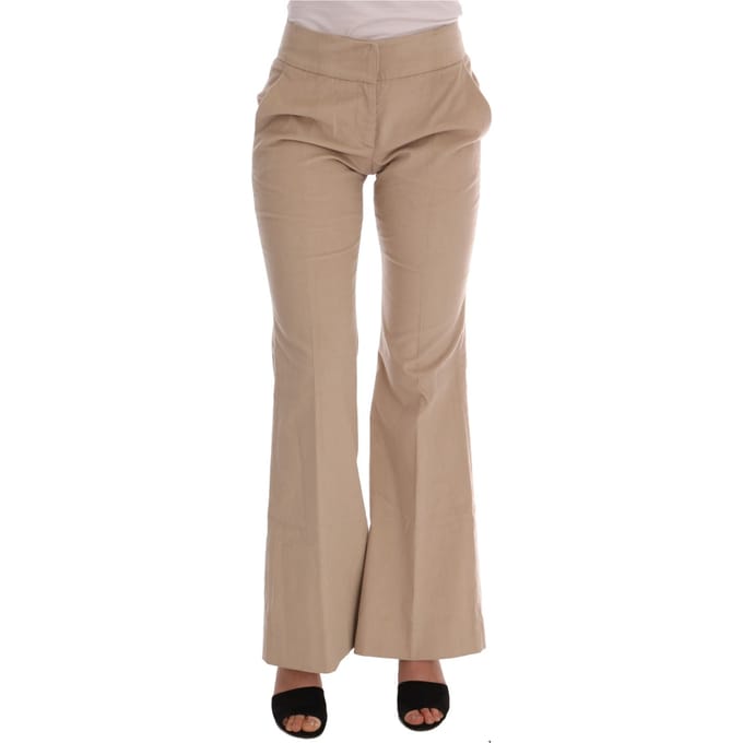Flare Broek Beige