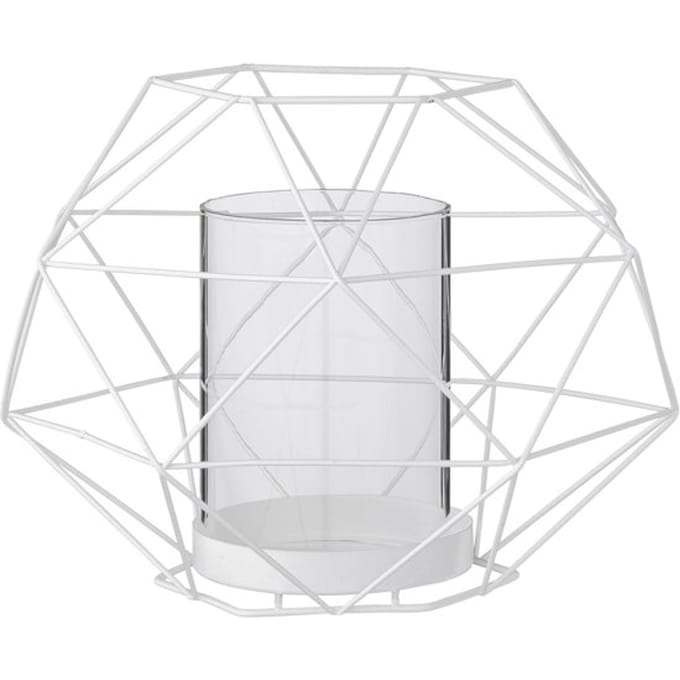 Bloomingville Graphic - Waxinelichthouder - Wit - h16 cm